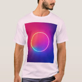 Neon-Glow-Kreis Abstracte Kunst T-Shirt (Vorderseite)