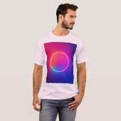 Neon-Glow-Kreis Abstracte Kunst T-Shirt (Vorne ganz)