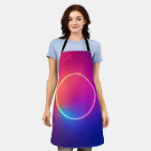Neon-Glow-Kreis-Abstraktkunst Schürze (Getragen)
