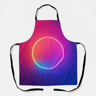 Neon-Glow-Kreis-Abstraktkunst Schürze