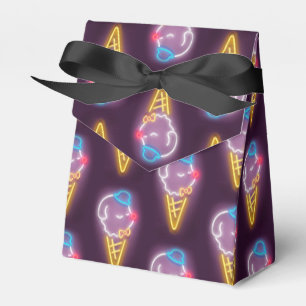 Neon-Glow: Lächelnder Bichon-Eiscreme-Wiederholung Geschenkschachtel