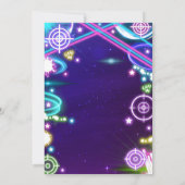 Neon Glow Laser Tag Geburtstagspartei Einladung (Rückseite)