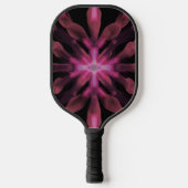 Neon Glow Light Sticks Abstraktes Design Pickleball Schläger (Vorderseite)