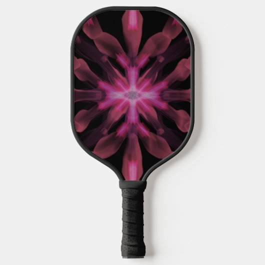 Neon Glow Light Sticks Abstraktes Design Pickleball Schläger (Vorderseite)
