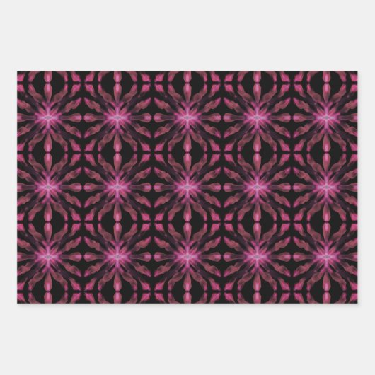 Neon Glow Light Sticks Abstraktes Muster Geschenkpapier Set (Vorderseite 3)