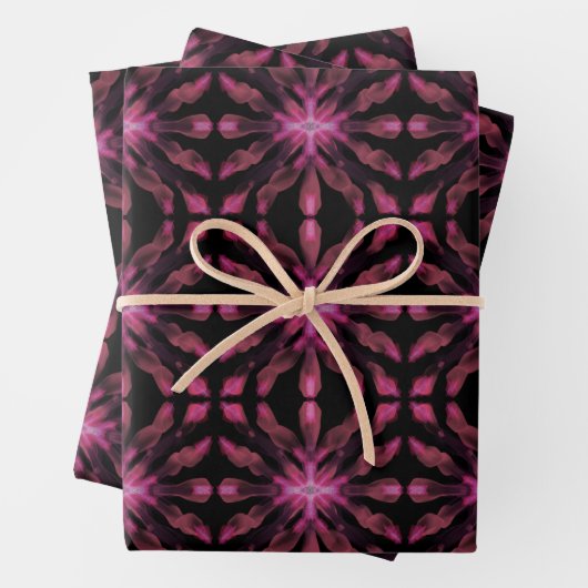 Neon Glow Light Sticks Abstraktes Muster Geschenkpapier Set (Beispiel)