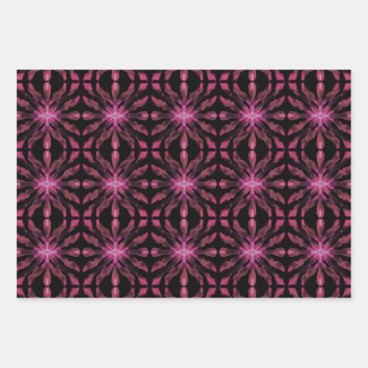 Neon Glow Light Sticks Abstraktes Muster Geschenkpapier Set (Vorderseite)