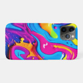 Neon Glow Liquid Spritzer Artwork Case-Mate iPhone Hülle (Rückseite (Horizontal))