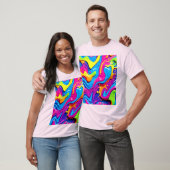 Neon Glow Liquid Spritzer Artwork T-Shirt (Unisex)