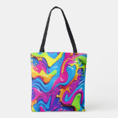 Neon Glow Liquid Spritzer Artwork Tasche (Rückseite)
