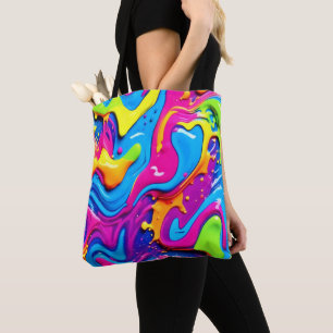 Neon Glow Liquid Spritzer Artwork Tasche