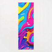 Neon Glow Liquid Spritzer Artwork Yogamatte (Rückseite)