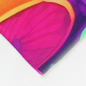 Neon Glow Mushroom Forest Fleecedecke (Ecke)