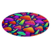 Neon Glow Mushroom Forest Schneidebrett (Ecke)