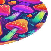 Neon Glow Mushroom Forest Schneidebrett (Ecke)
