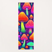 Neon Glow Mushroom Forest Yogamatte (Vorderseite)