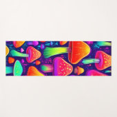 Neon Glow Mushroom Forest Yogamatte (Vorderseite (Horizontal))
