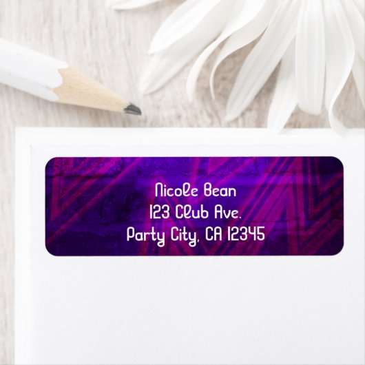 Neon Glow PARTY Birthday Club Address Labels (Insitu)