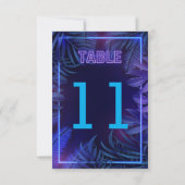 Neon Glow Party Download Tischnummer (Rückseite)