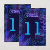Neon Glow Party Download Tischnummer (Vorne/Hinten)