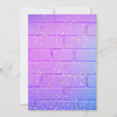 Neon Glow Party Einladung für Mädchen (Rückseite)