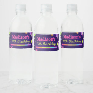 Neon Glow Party Wasser Flasche Wraps Flasche Flasc Wasserflaschenetikett