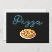 Neon Glow Pizza Einladung (Vorderseite)