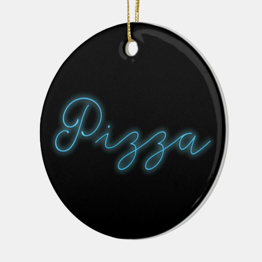 Neon Glow Pizza Keramik Ornament (Links)