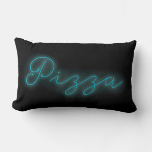 Neon Glow Pizza Lendenkissen