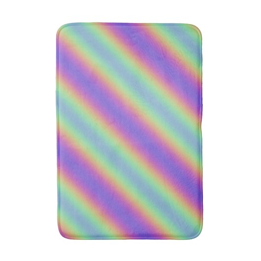Neon Glow Rainbow Strip Bath Mat Badematte (Vorderseite Vertikal)