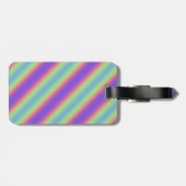 Neon Glow Rainbow Strip Gepäckstück Gepäckanhänger (Rückseite horizontal)