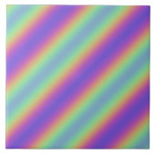 Neon Glow Rainbow Strip Keramik Tile Fliese (Vorderseite)