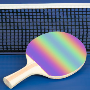 Neon Glow Rainbow Strip Ping Pong Paddle Tischtennis Schläger