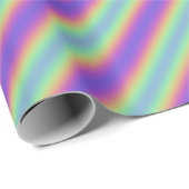 Neon Glow Rainbow Strip Wrapping Paper Geschenkpapier (Rolleneckpunkt)