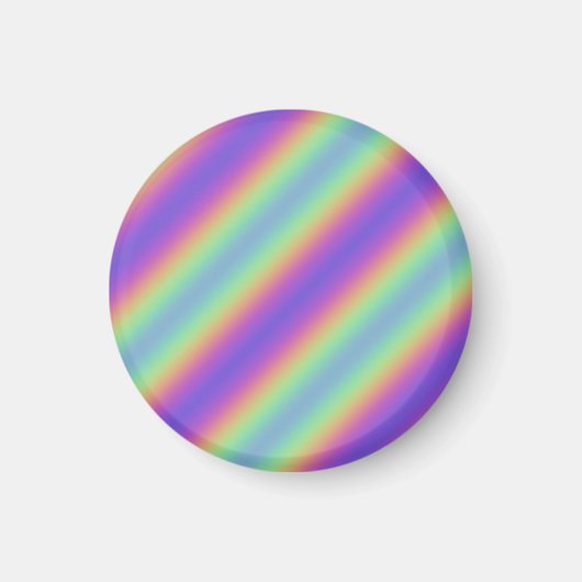 Neon Glow Rainbow Stripe Magnet (Vorne)
