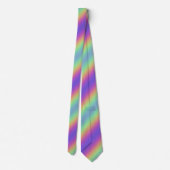 Neon Glow Rainbow Stripe Neck Tie Krawatte (Rückseite)