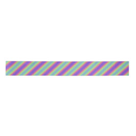 Neon Glow Rainbow Stripe Ribbon Satinband