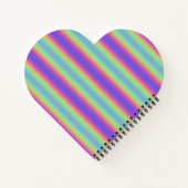 Neon Glow Rainbow Stripe Spiral Notebook Notizblock (Rückseite)