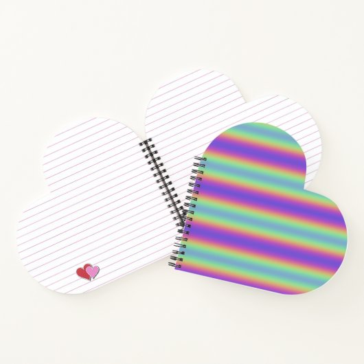 Neon Glow Rainbow Stripe Spiral Notebook Notizblock (Innenseite)