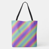 Neon Glow Rainbow Stripe Tasche (Rückseite)