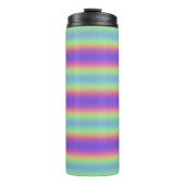 Neon Glow Rainbow Stripe Thermal Tumbler Thermosbecher (Vorderseite)