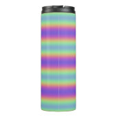 Neon Glow Rainbow Stripe Thermal Tumbler Thermosbecher (Rückseite)