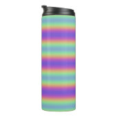 Neon Glow Rainbow Stripe Thermal Tumbler Thermosbecher (Nach rechts gedreht)