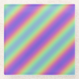 Neon Glow Rainbow Stripe Untersetzer