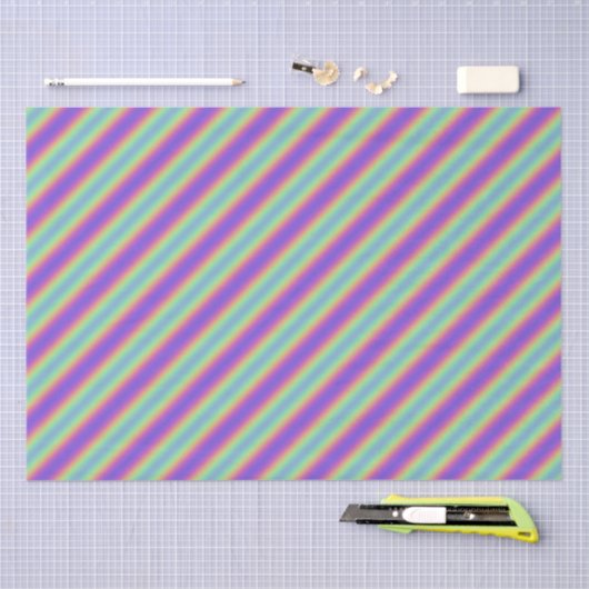 Neon Glow Rainbow Strippapier Seidenpapier (Handwerk)