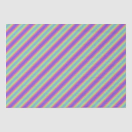 Neon Glow Rainbow Strippapier Seidenpapier (Vorderseite)