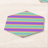 Neon Glow Rainbow Strippapier Untersetzer (angewinkelt)