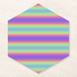 Neon Glow Rainbow Strippapier Untersetzer
