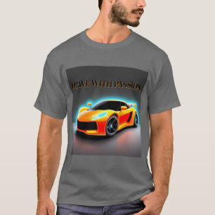 🔥 Neon-Glow-Rennwagen Lebendiger Stil Kunst T-Shirt