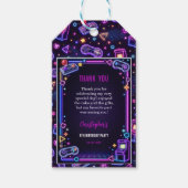 Neon Glow Retro Arcade Gaming 8th Birthday Geschenkanhänger (Vorderseite)